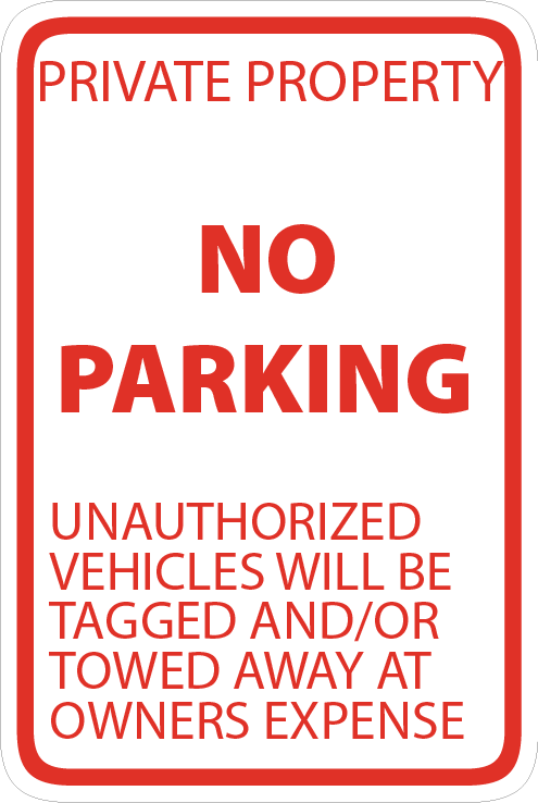 Parking and Regulation Signs 12x18